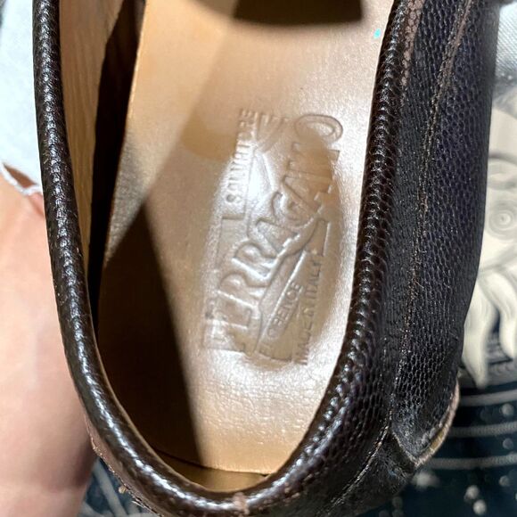 Salvatore Ferragamo Moccasin Shoes Men\'s 10EE Brown Nubuck Driving Preppy Loafer main image 4